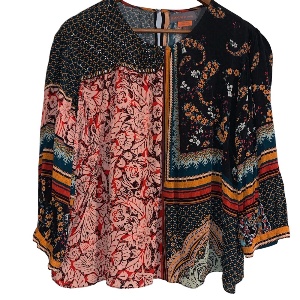 Anthropologie Bhanuni By Jyoti beaded bohemian top